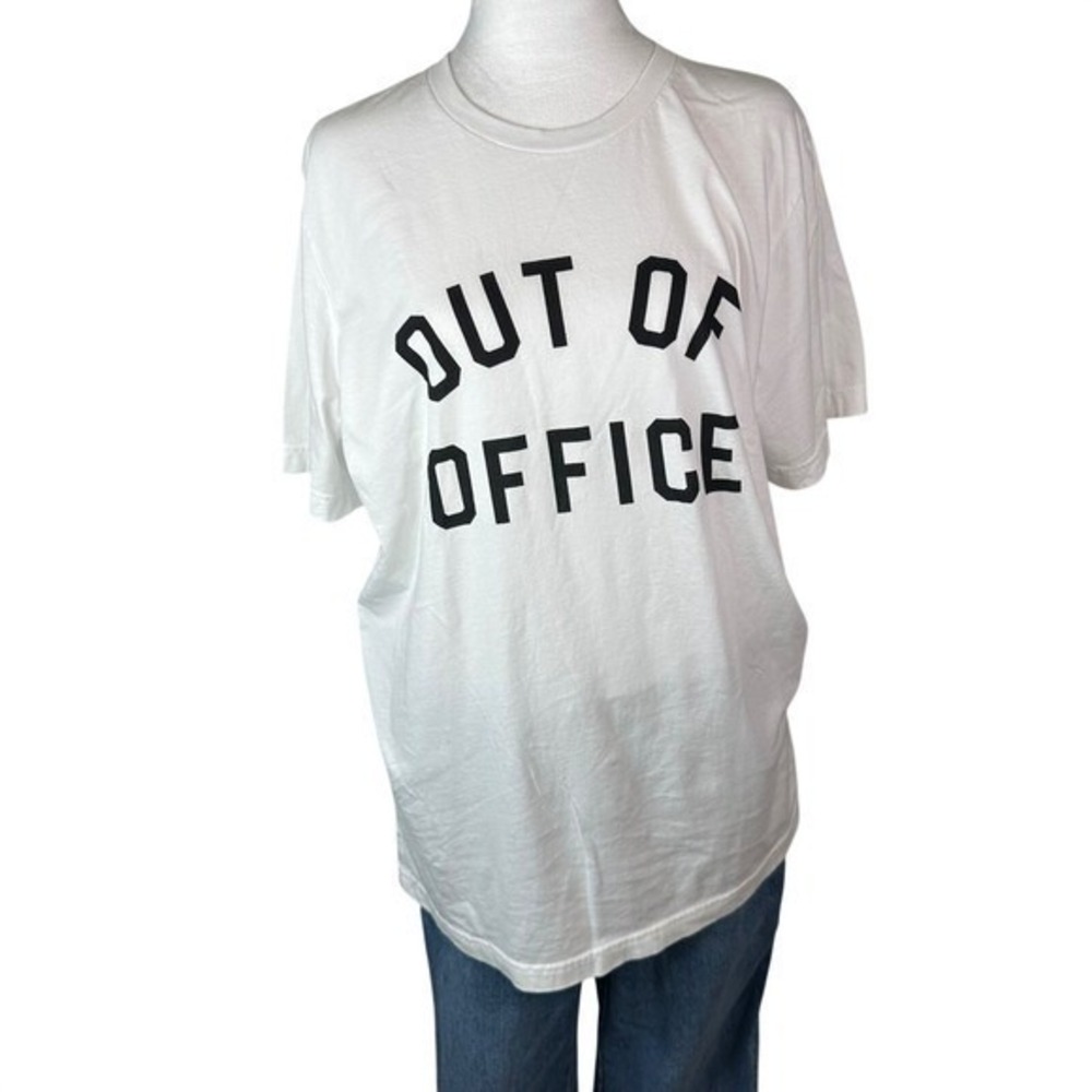 Out Of Office Graphic Tee Womens Large White Vacation Travel Shirt - Picture 4 of 8